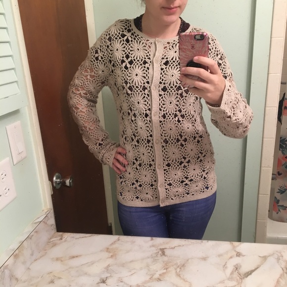 Liz Claiborne Floral Cardigan Size Large - Picture 8 of 8